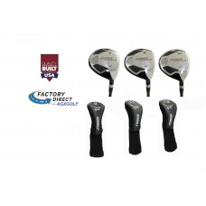 AGXGOLF LADIES MAGNUM XS EDITION WOODS SET: 9, 11 & 13 GRAPHITE SHAFTS wCOVERS